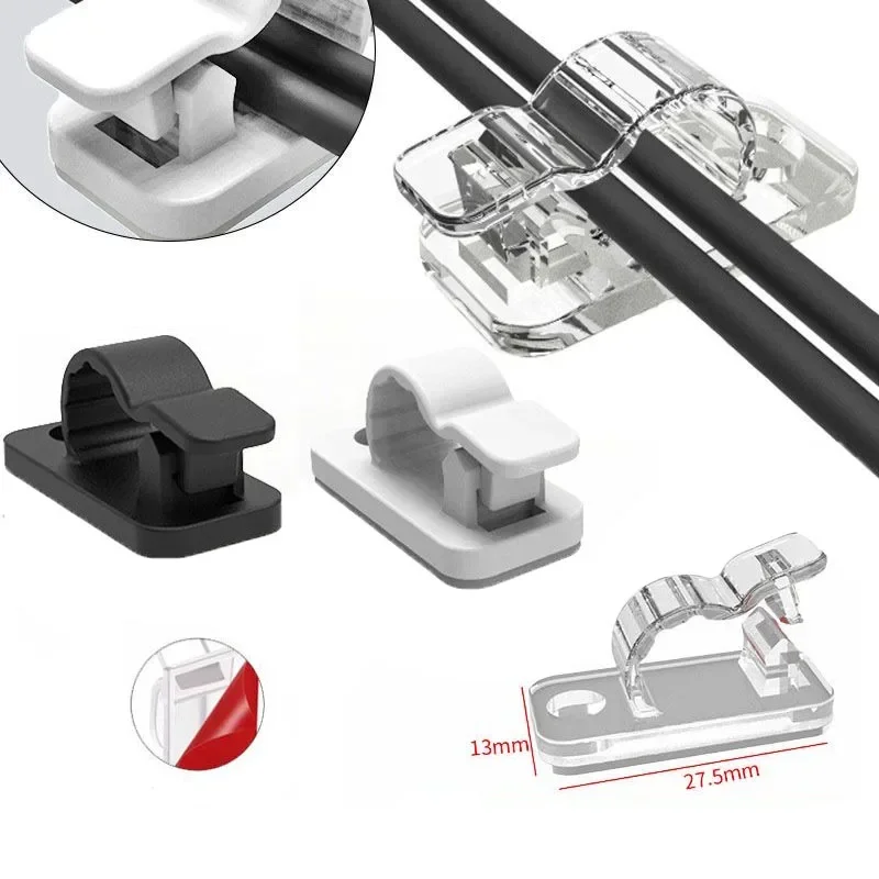 Pegboard Office Organizer - 10/50 sztuk Samoprzylepne klipsy do kabli