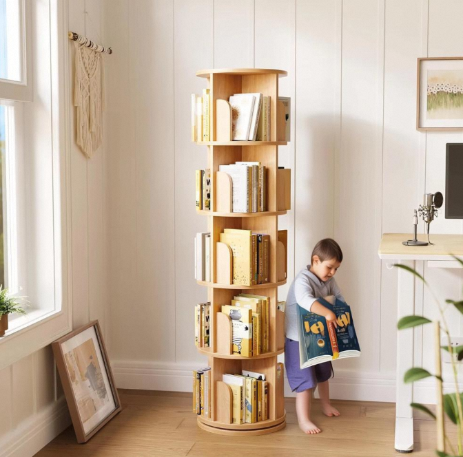 Bookshelf 5 Tier - Szafka dziecięca 5-półkowa, wysoka, stojąca, narożna,