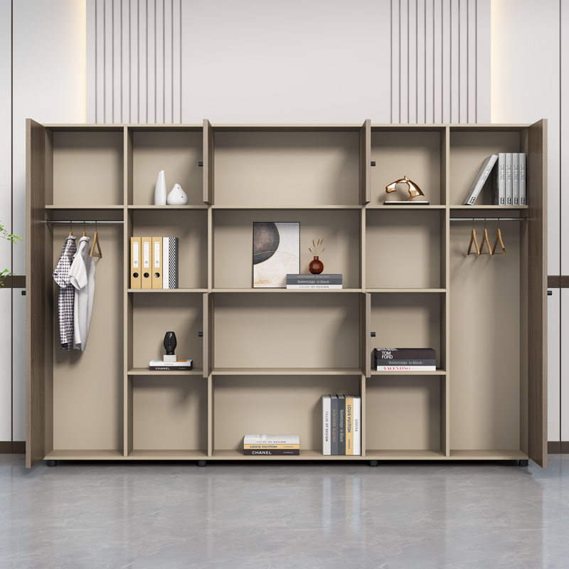 Office Furniture Liquidations - Wysoka Szafka do Przechowywania Białe Meble