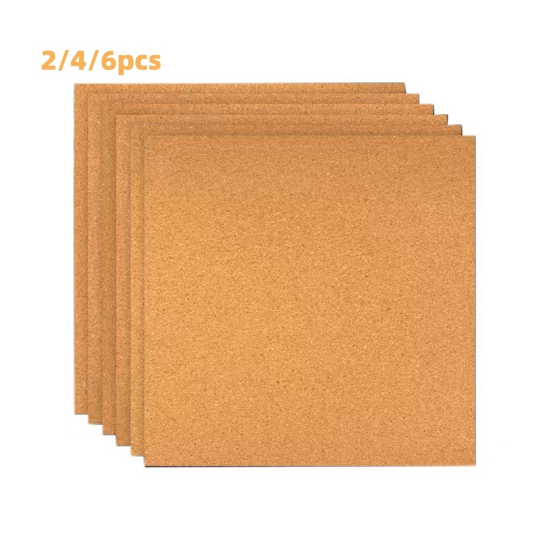 Bulletin Board Cork - 2/4/6 sztuk kwadratowych tablic korkowych z