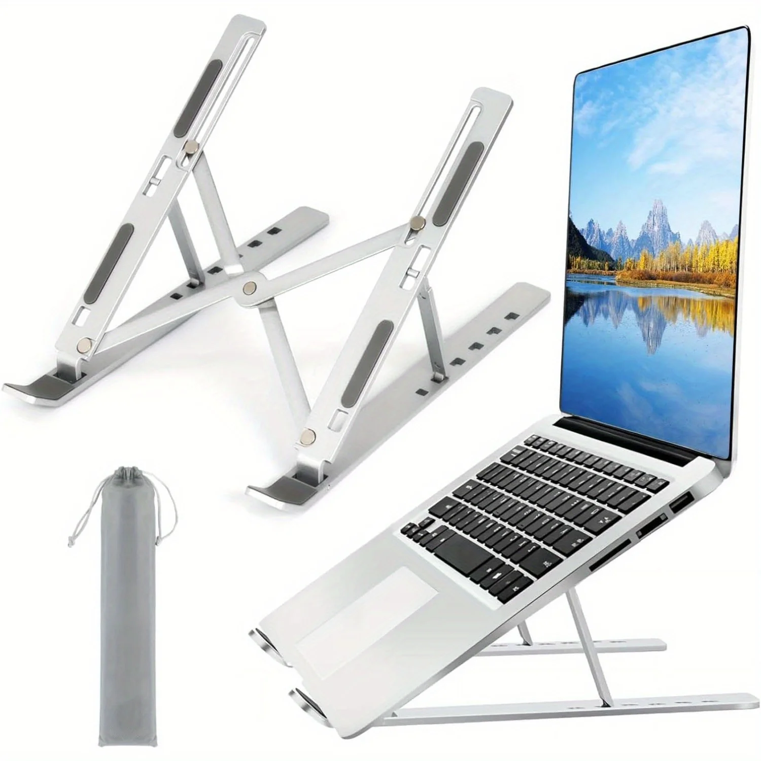 Adjustable Laptop Table - Regulowana aluminiowa podstawka do laptopa -