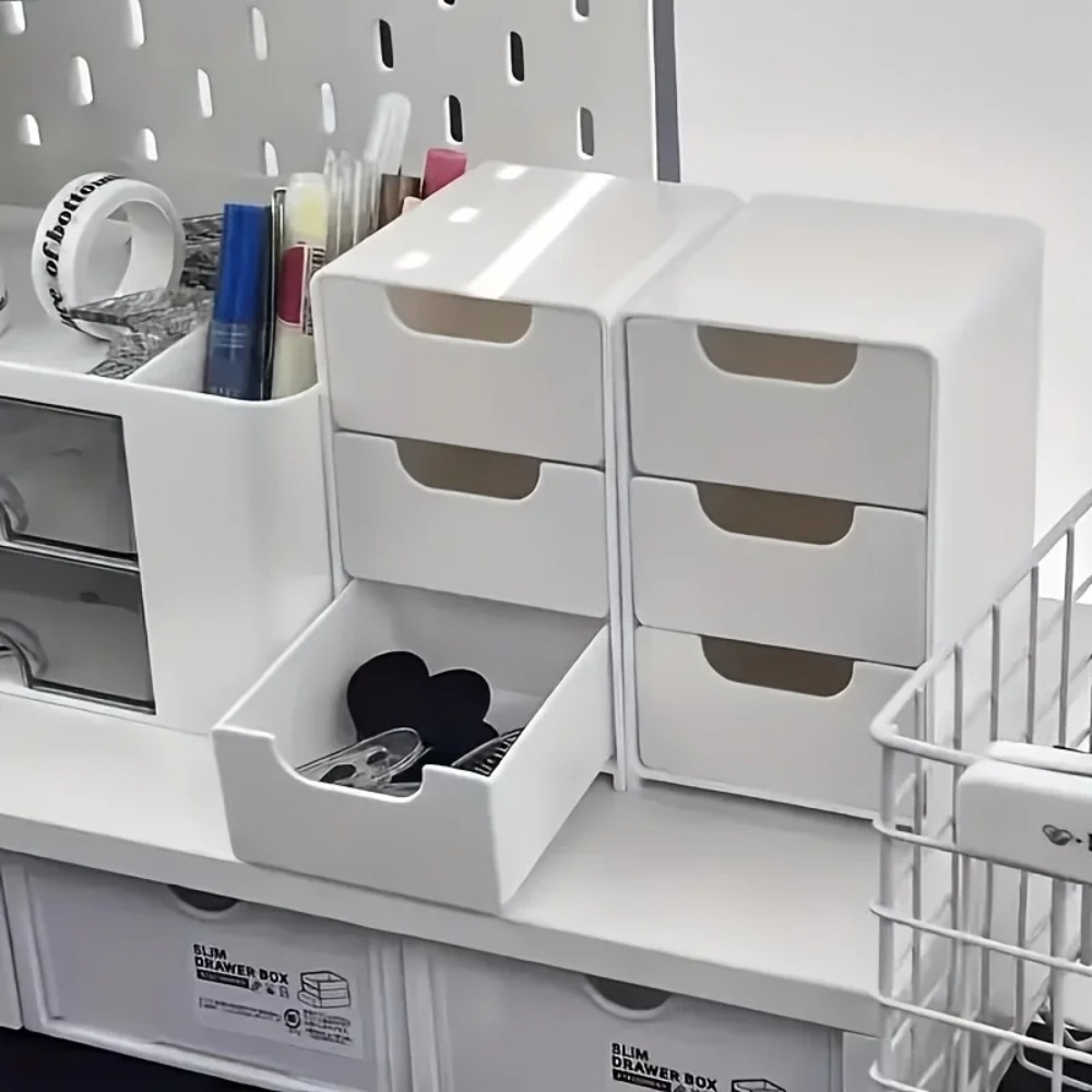 Pegboard Office Organizer - Elegancki 3-poziomowy organizer na biurko z