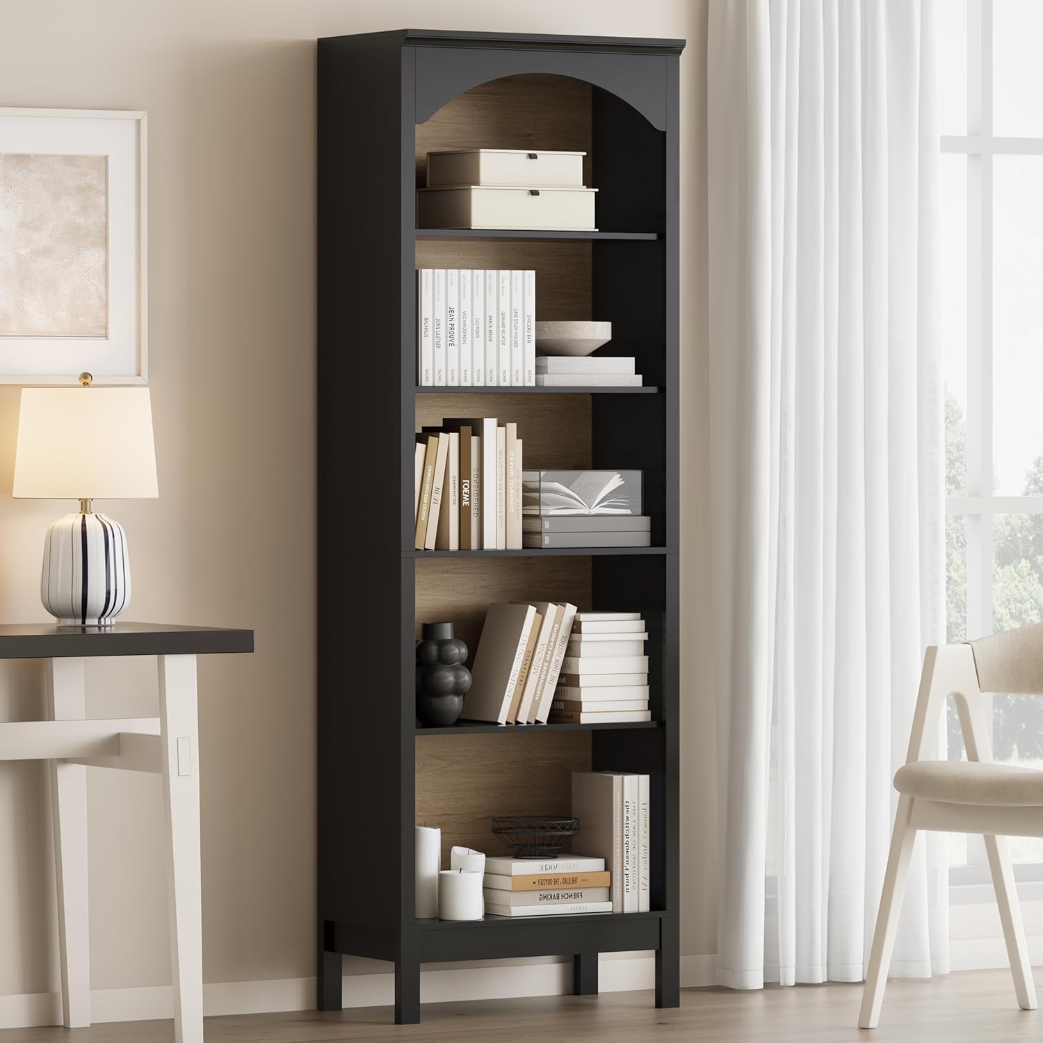 Bookshelf 5 Tier - Łukowata półka na książki z 5