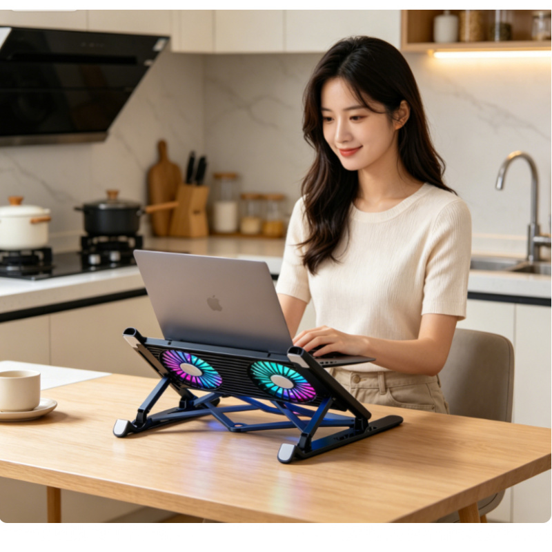 Adjustable Laptop Table - Nowa Podkładka Chłodząca do Laptopa Składana