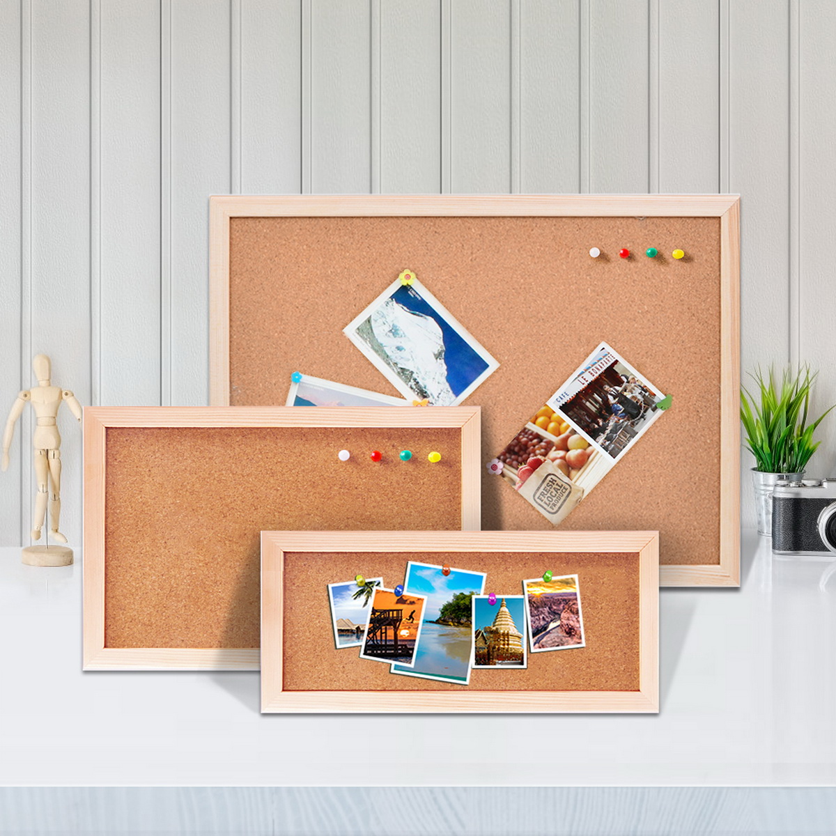 Tablica korkowa w ramie z drew – Bulletin Board Cork recenzja i cena
