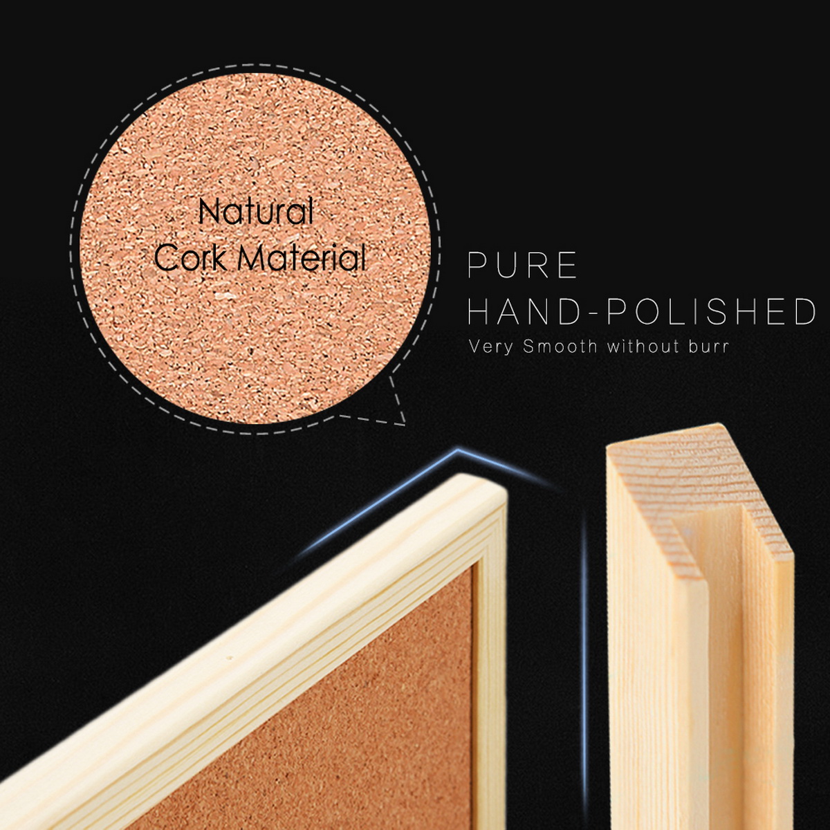 Tablica korkowa w ramie z drew – Bulletin Board Cork recenzja i cena