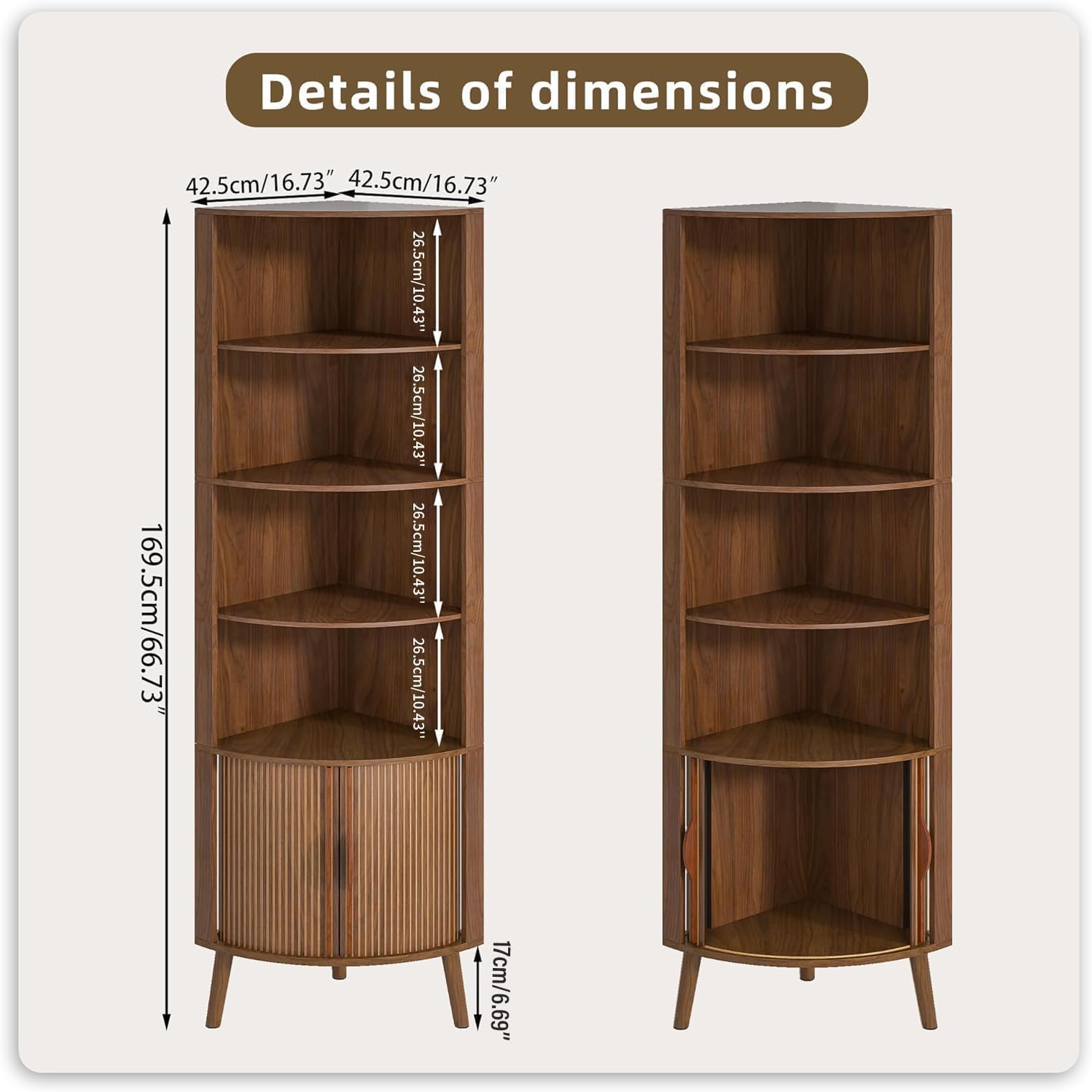 5-poziomowa półka narożna, now – Bookshelf 5 Tier recenzja i cena