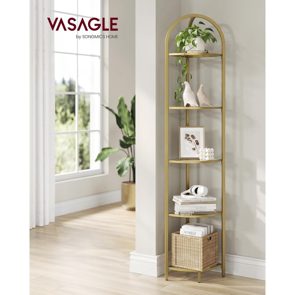 5-poziomowy regał narożny, reg – Bookshelf 5 Tier recenzja i cena