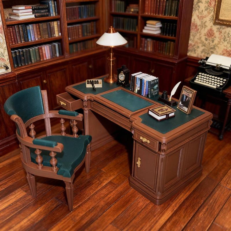 Zestaw miniaturowych mebli do  – Office Furniture Set recenzja i cena