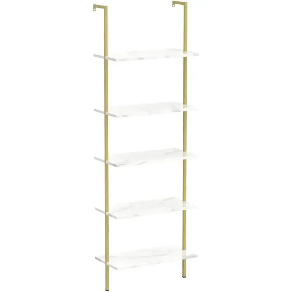 5-poziomowy biały marmurowy re – Bookshelf 5 Tier recenzja i cena