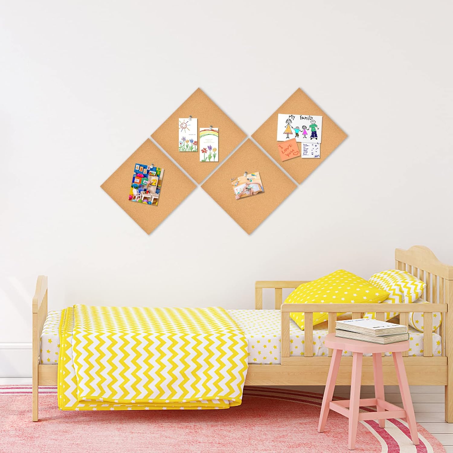 2/4/6 sztuk kwadratowych tabli – Bulletin Board Cork recenzja i cena
