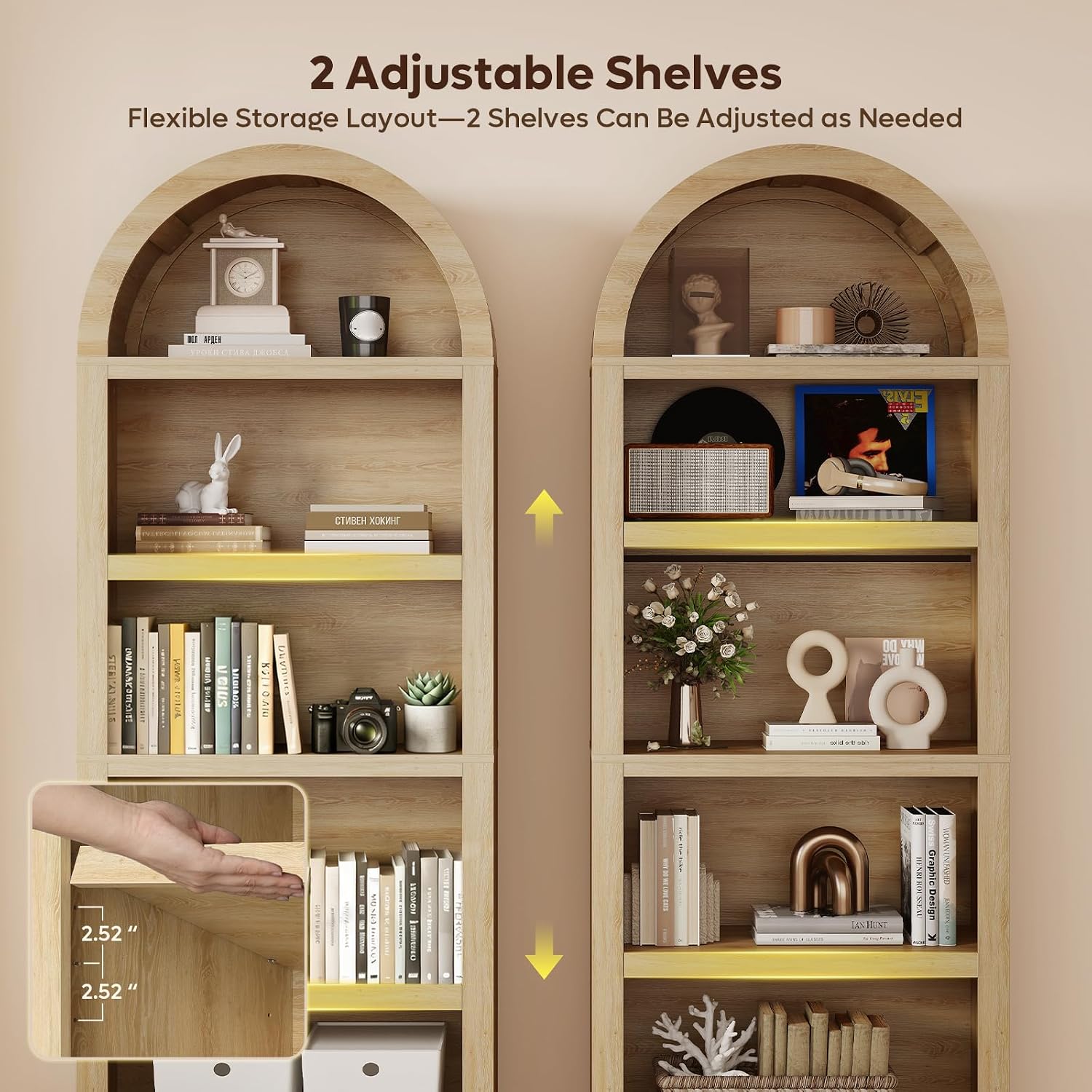 Wysoki łukowy regał Bestier 76 – Bookshelf 5 Tier recenzja i cena