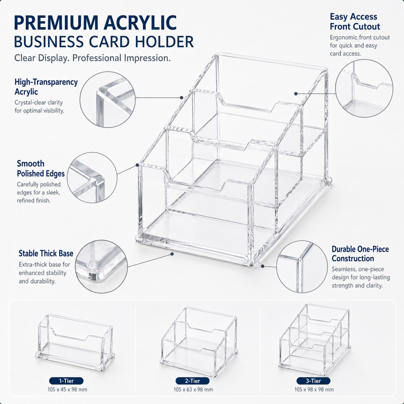 1-3 szt. Nowoczesny, przezrocz – Pegboard Office Organizer recenzja i cena