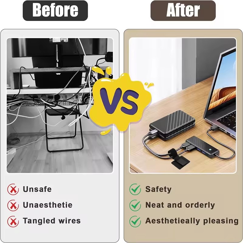 Samoprzylepne uchwyty na kable – Pegboard Office Organizer recenzja i cena
