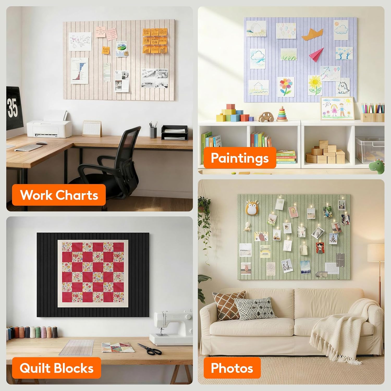 6 szt. filcowych płyt ściennyc – Bulletin Board Cork recenzja i cena