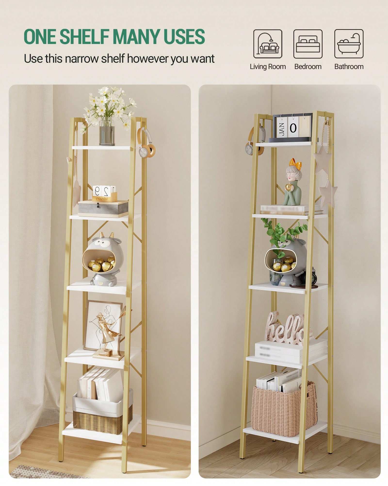 5-poziomowy regał schodkowy w  – Bookshelf 5 Tier recenzja i cena