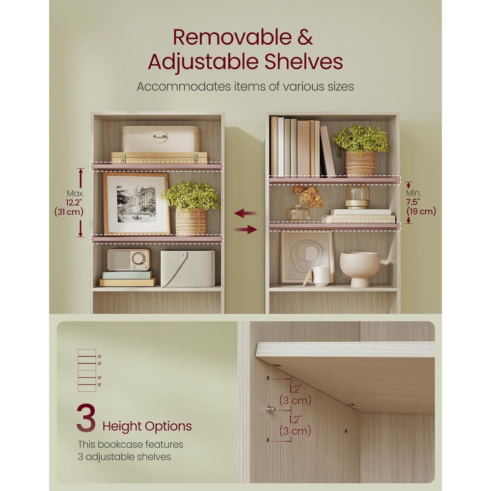VASAGLE CUSTOS Collection - Pó – Bookshelf 5 Tier recenzja i cena