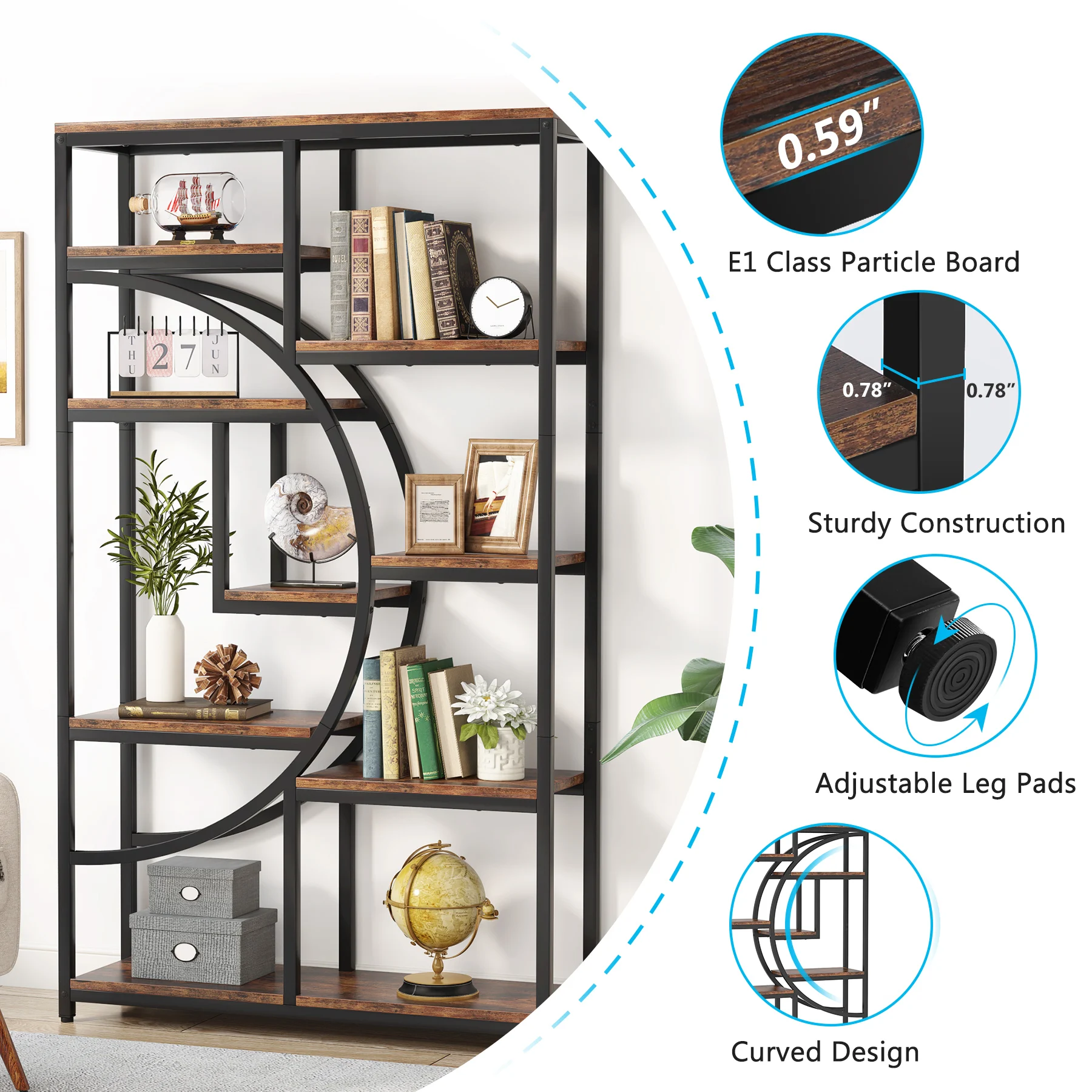 Tribesigns Półka na książki Pr – Bookshelf 5 Tier recenzja i cena